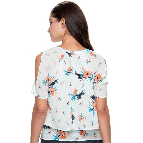 Juicy Couture Layered Cold-Shoulder Top Size Large - Picture 4 of 11